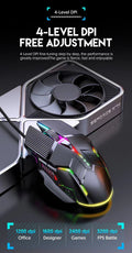 Souris filaire 6D coloré éblouissant E-sports Jeux Bureau Mute Souris lumineuse