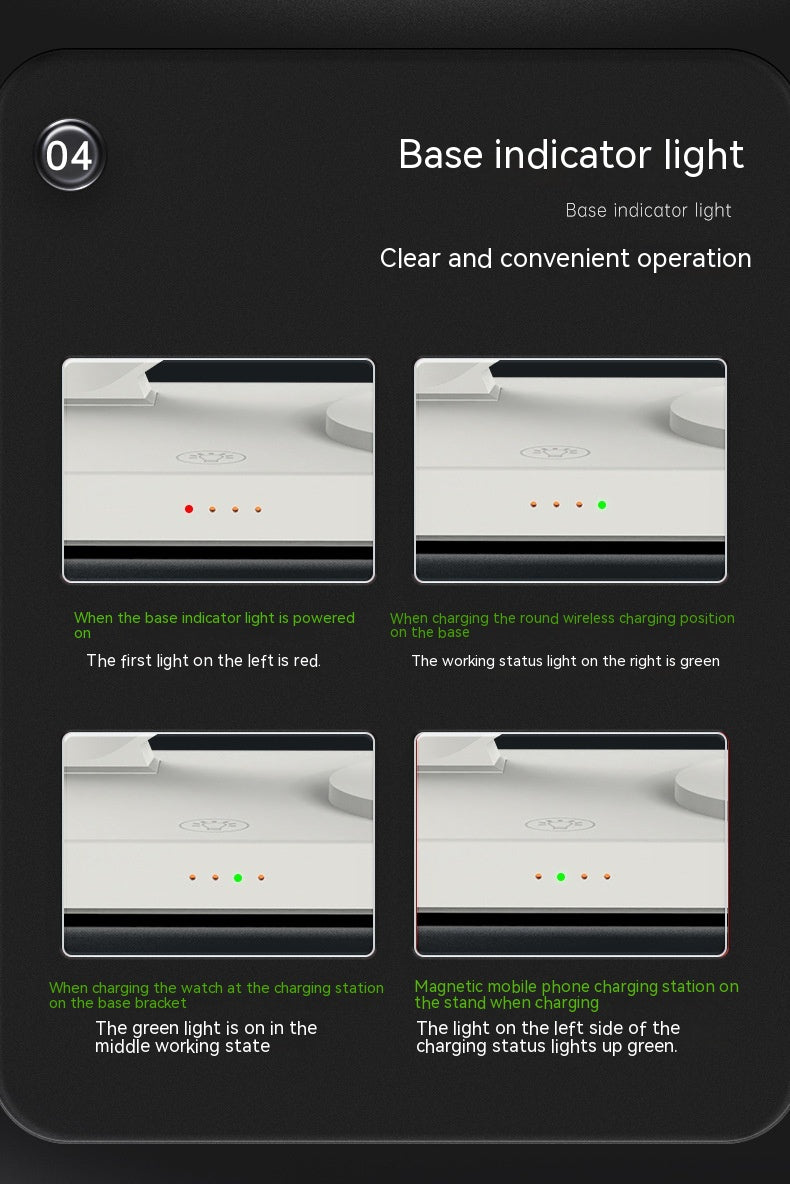 Lumière de nuit du chargeur magnétique multifonctionnel cinq en un