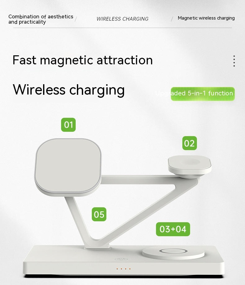 Lumière de nuit du chargeur magnétique multifonctionnel cinq en un