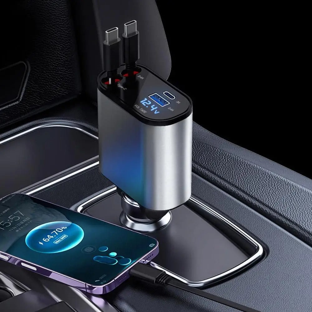 Affichage numérique Chargeur Adaptateur USB Cigarette Lighter One to Four