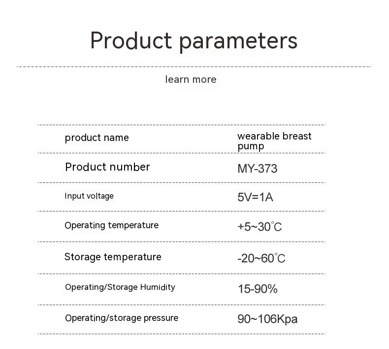 Dispositif de stockage de lait électrique sans mains Portable