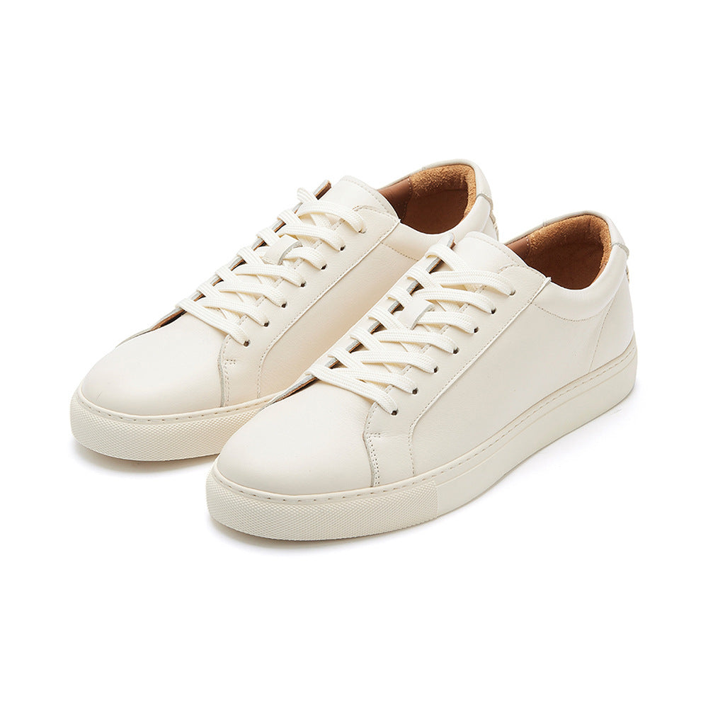 Chaussures de sport casual blanc pur pour hommes
