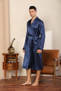 Robe homme ultra-mince cardigan chemise de nuit Loose Plus Taille