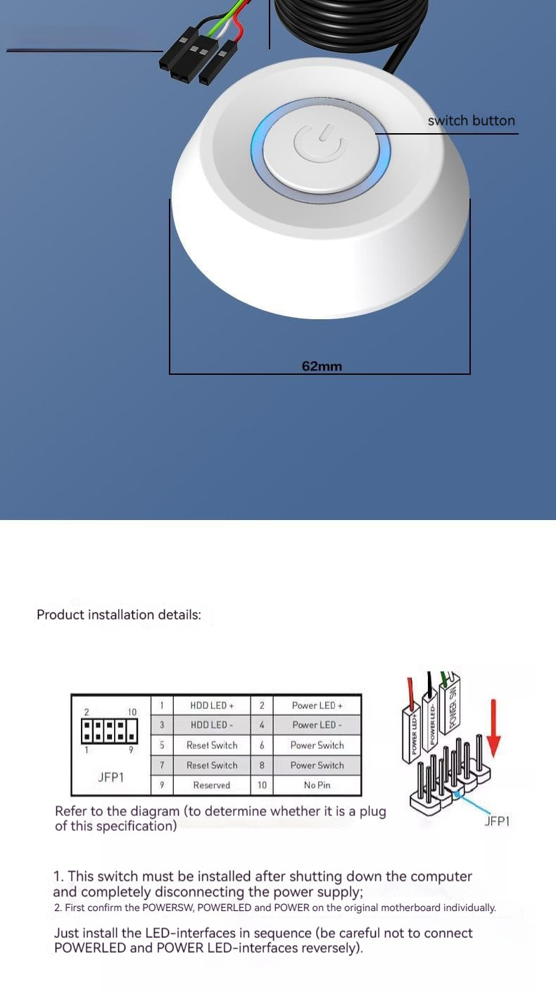 Ordinateur External Power Supply Business Desktops Démarrer Bouton externe allongé