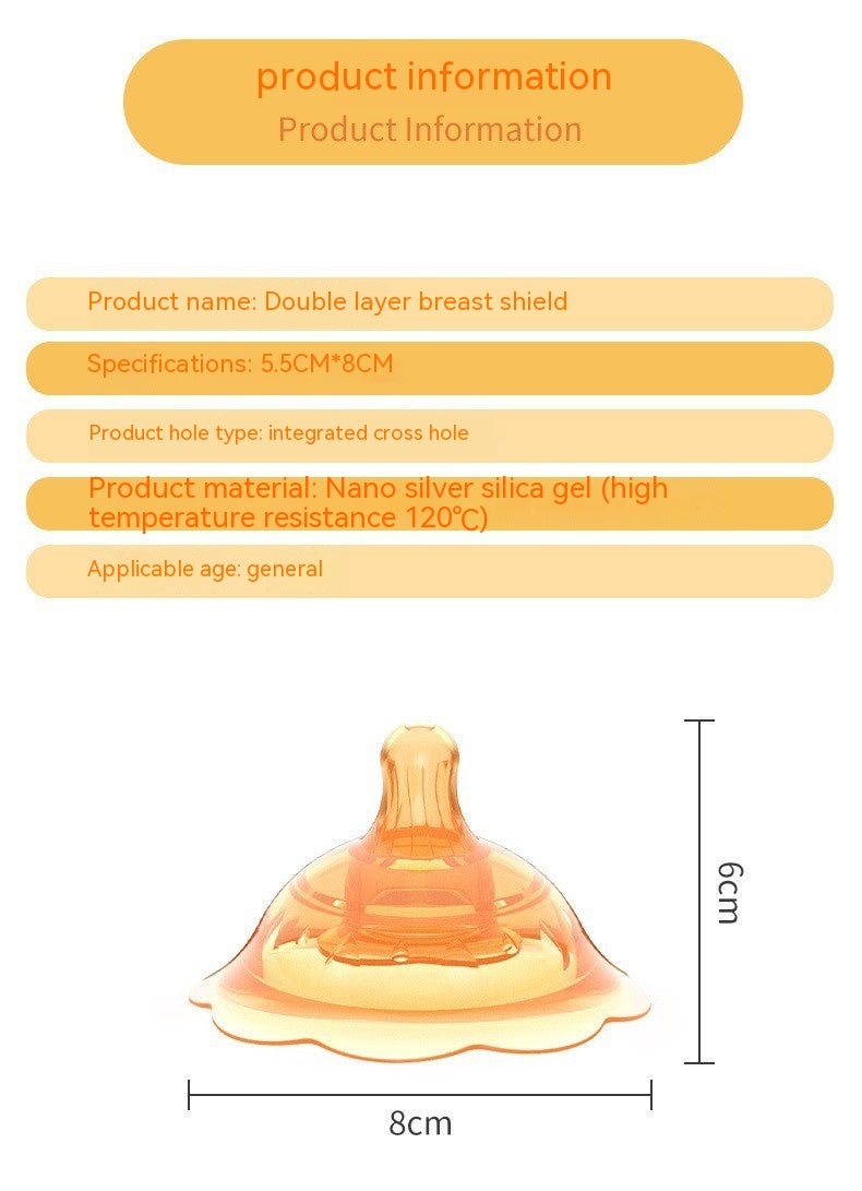 Mamelon d'alimentation interne de correction à double couche en silicone