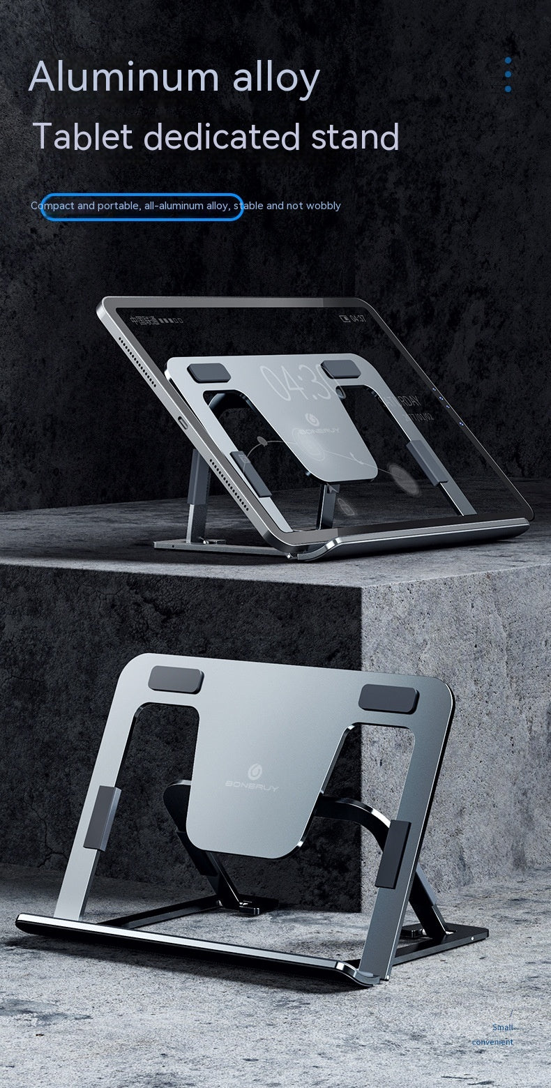 Tablette et support de téléphone en alliage d'aluminium pliable