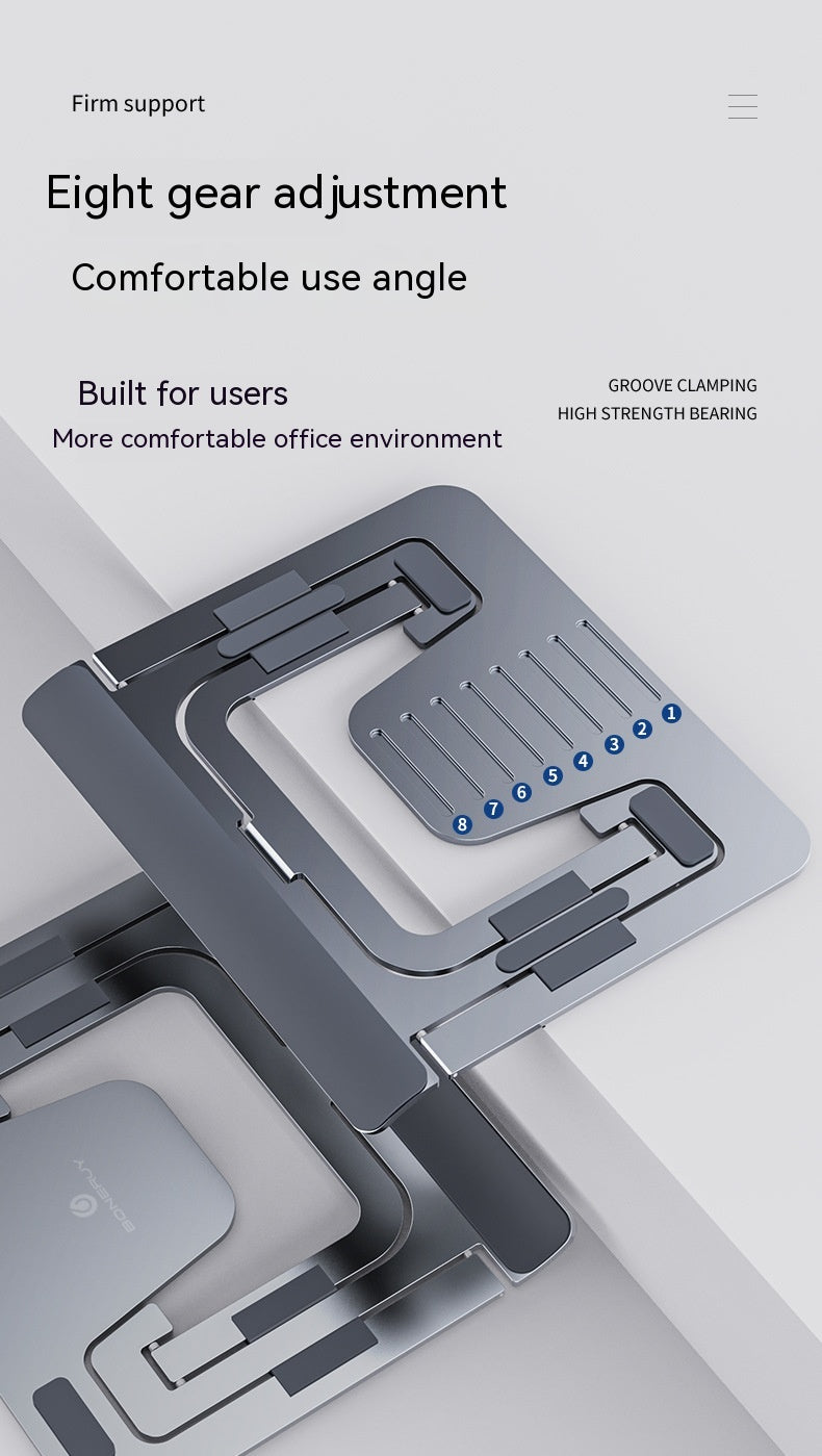 Tablette et support de téléphone en alliage d'aluminium pliable