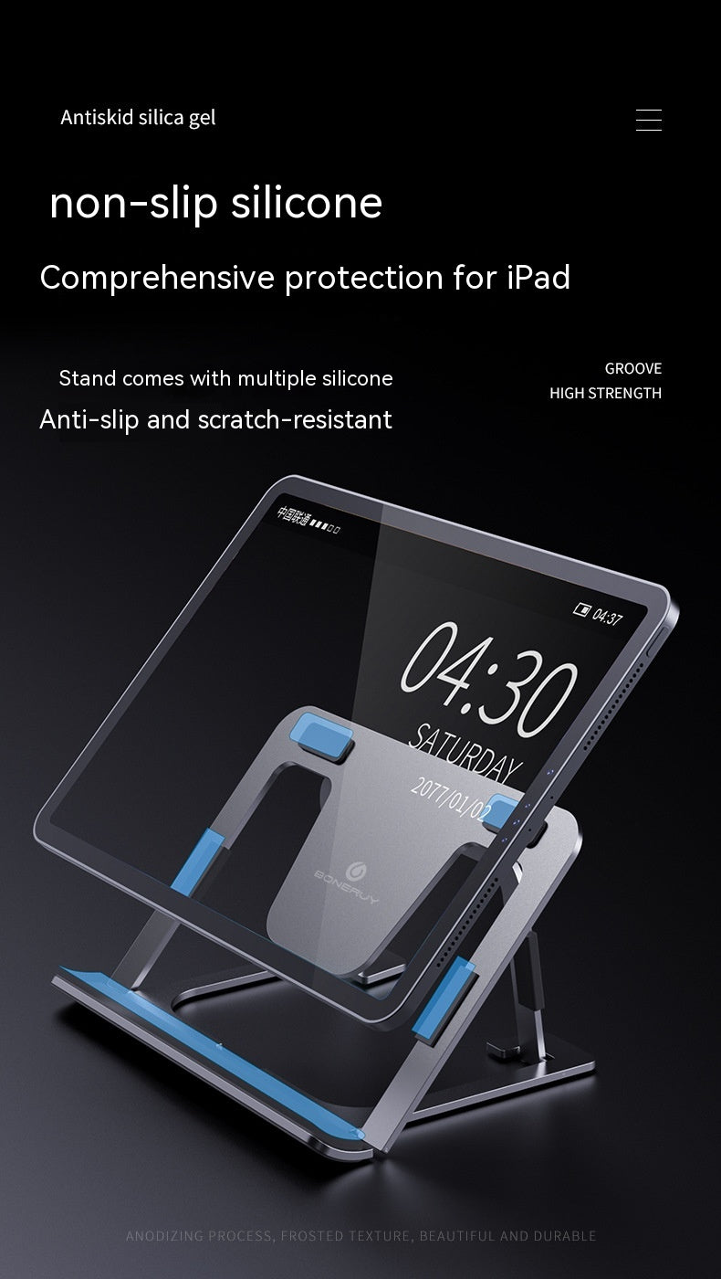 Tablette et support de téléphone en alliage d'aluminium pliable