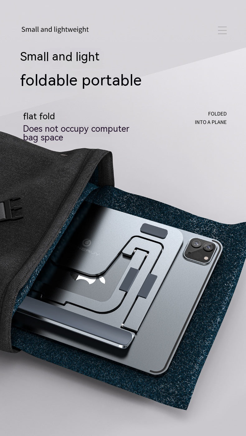 Tablette et support de téléphone en alliage d'aluminium pliable