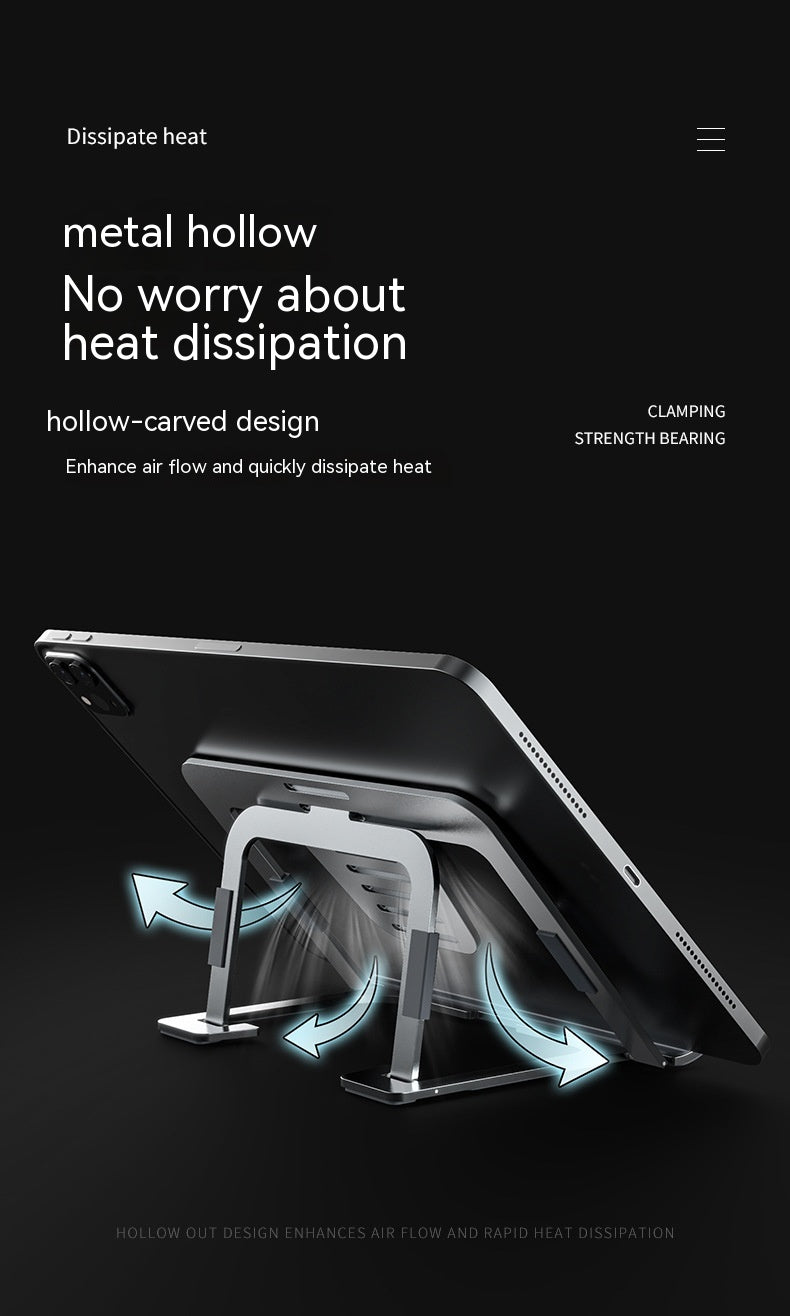 Tablette et support de téléphone en alliage d'aluminium pliable