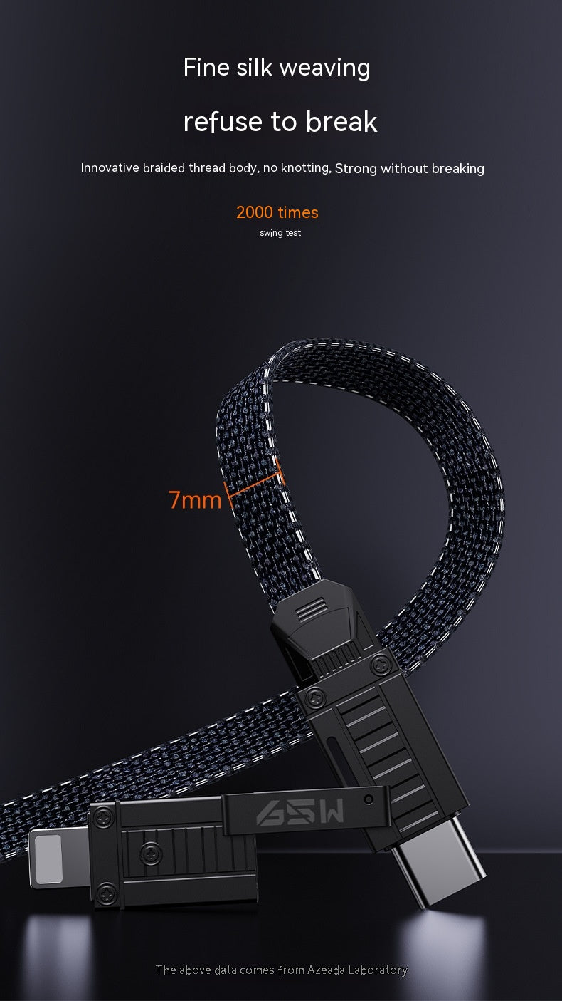 Armor Series 65W câble de données de charge rapide deux Drag deux