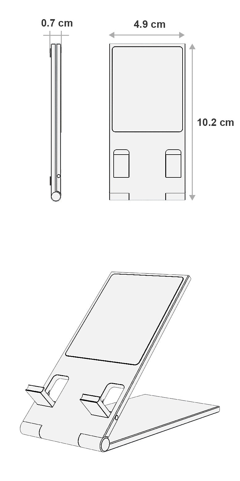 Bureau pliant Portable Mobile Phone Holder avec Miroir