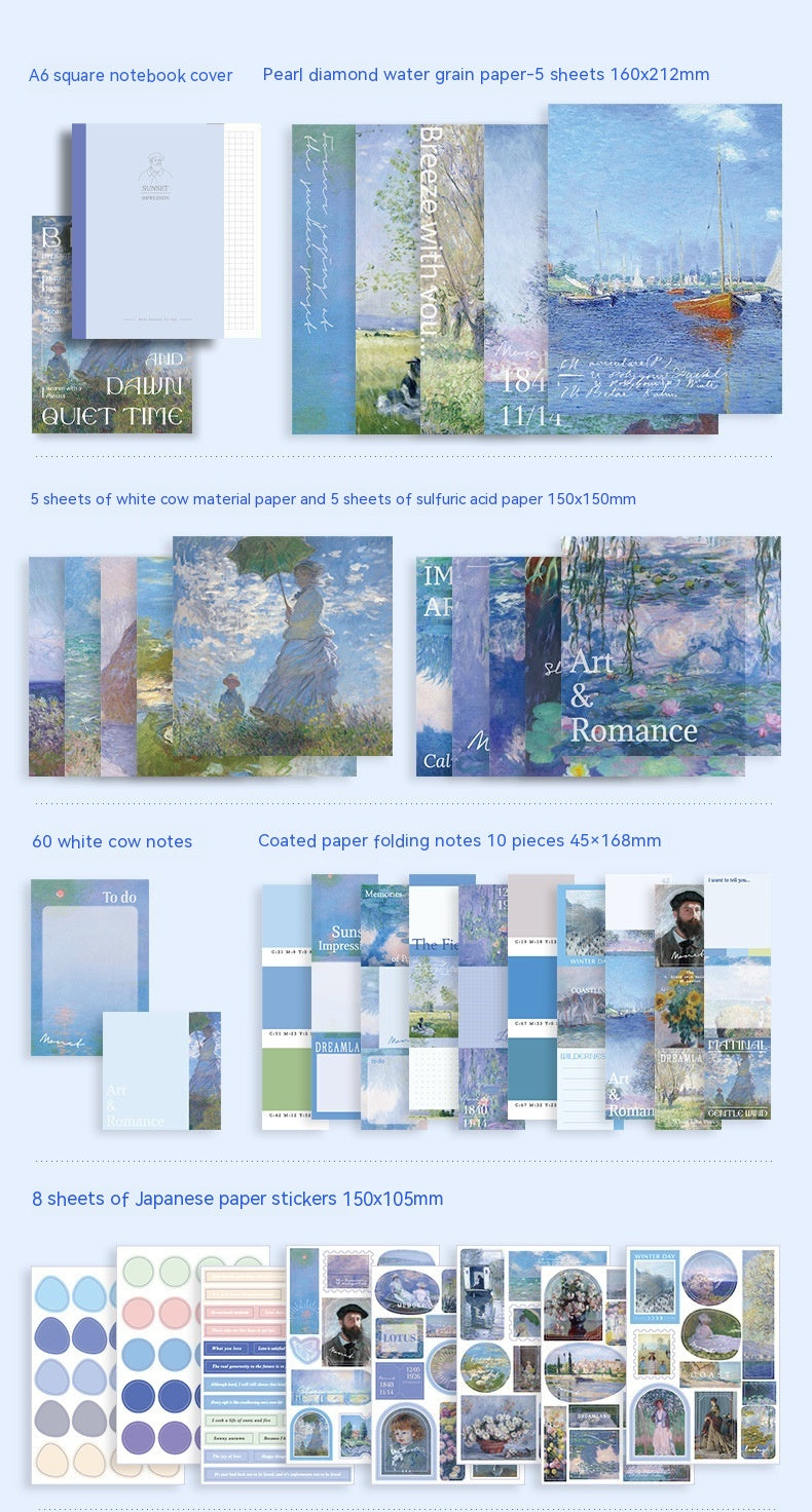 Coffret cadeau Retro Style Simple Artistic Plaid Noteboo