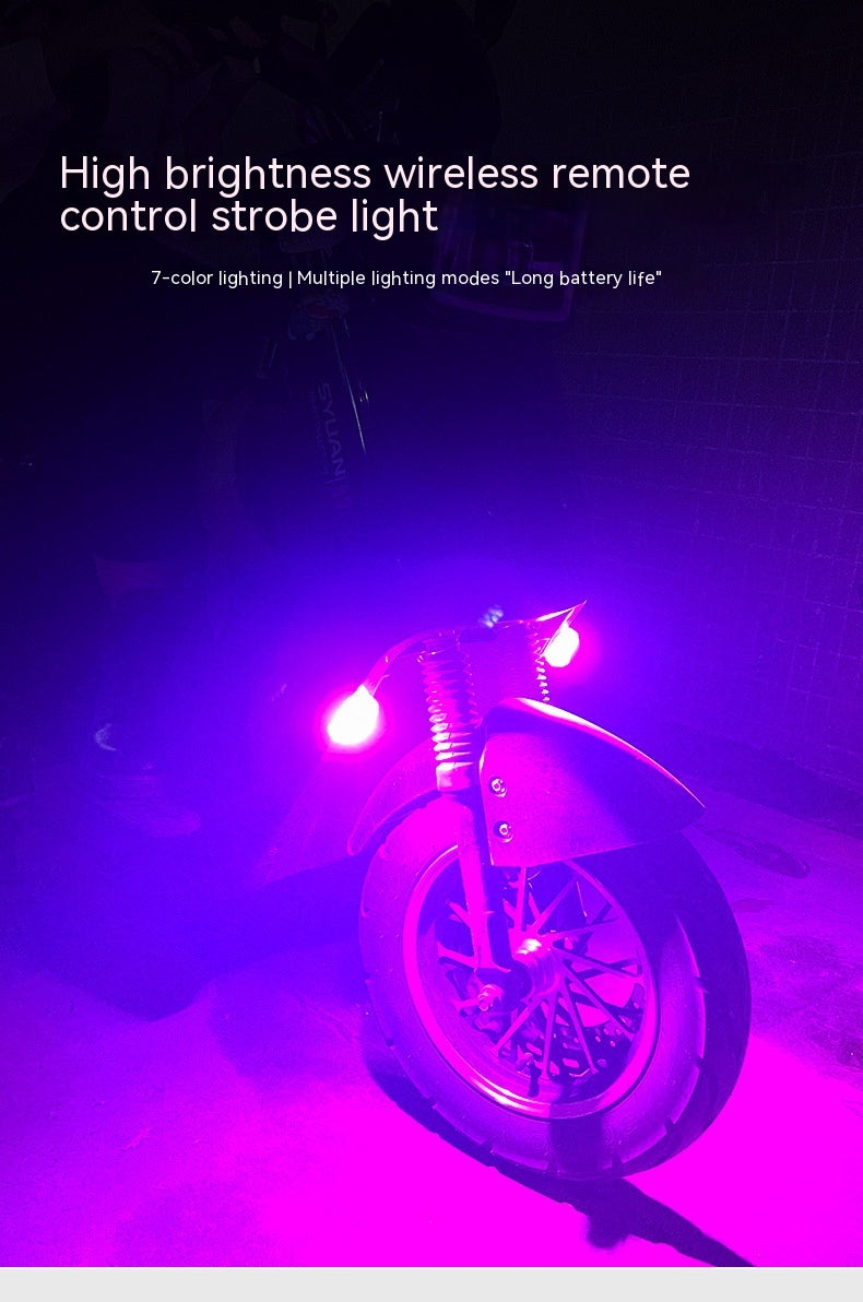Lampes clignotantes de moto à télécommande étanches