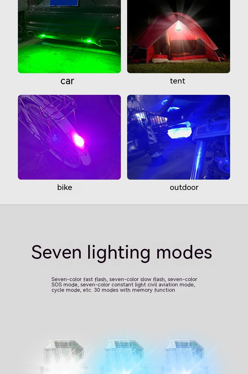 Lampes clignotantes de moto à télécommande étanches