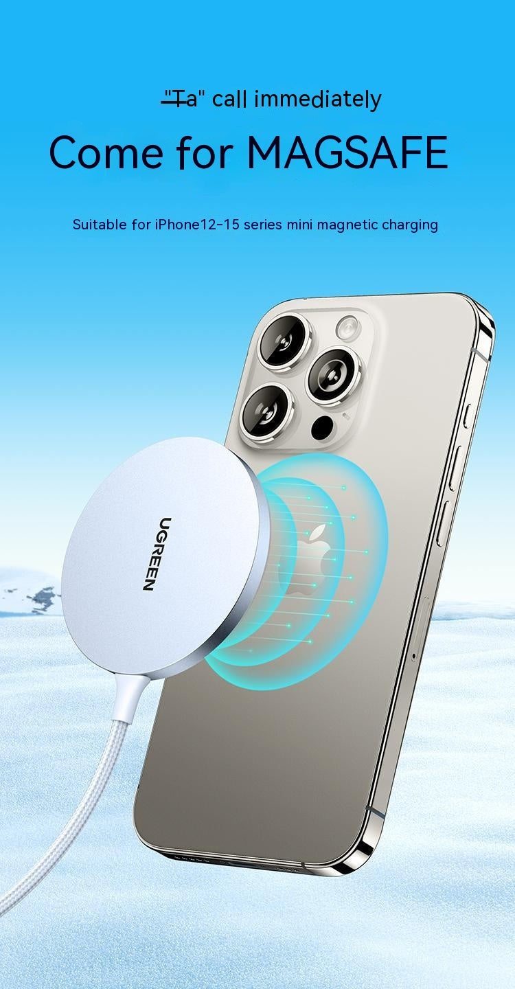Chargeur sans fil Adsorbe Téléphone mobile Aspiration magnétique Tissage