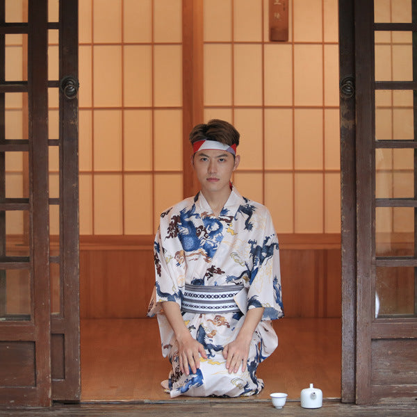 Kimono japonais épais sans ride pour hommes