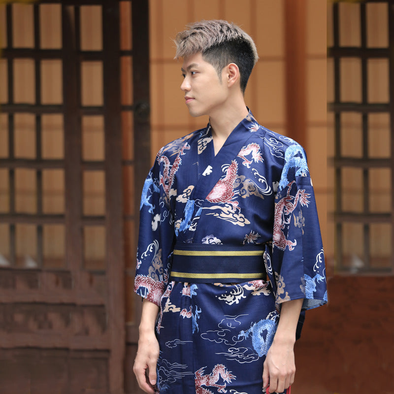 Kimono japonais épais sans ride pour hommes