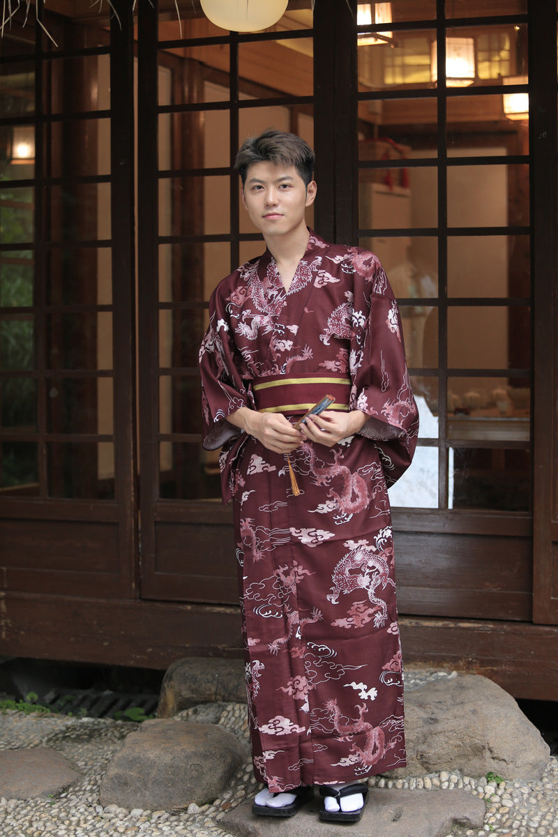 Kimono japonais épais sans ride pour hommes