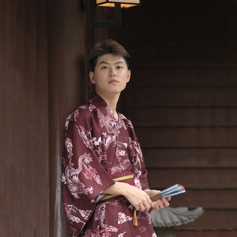 Kimono japonais épais sans ride pour hommes