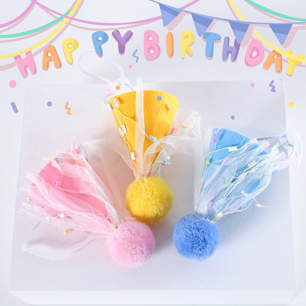 Chapeau d'anniversaire de chat Bow Tie Flower Party costume