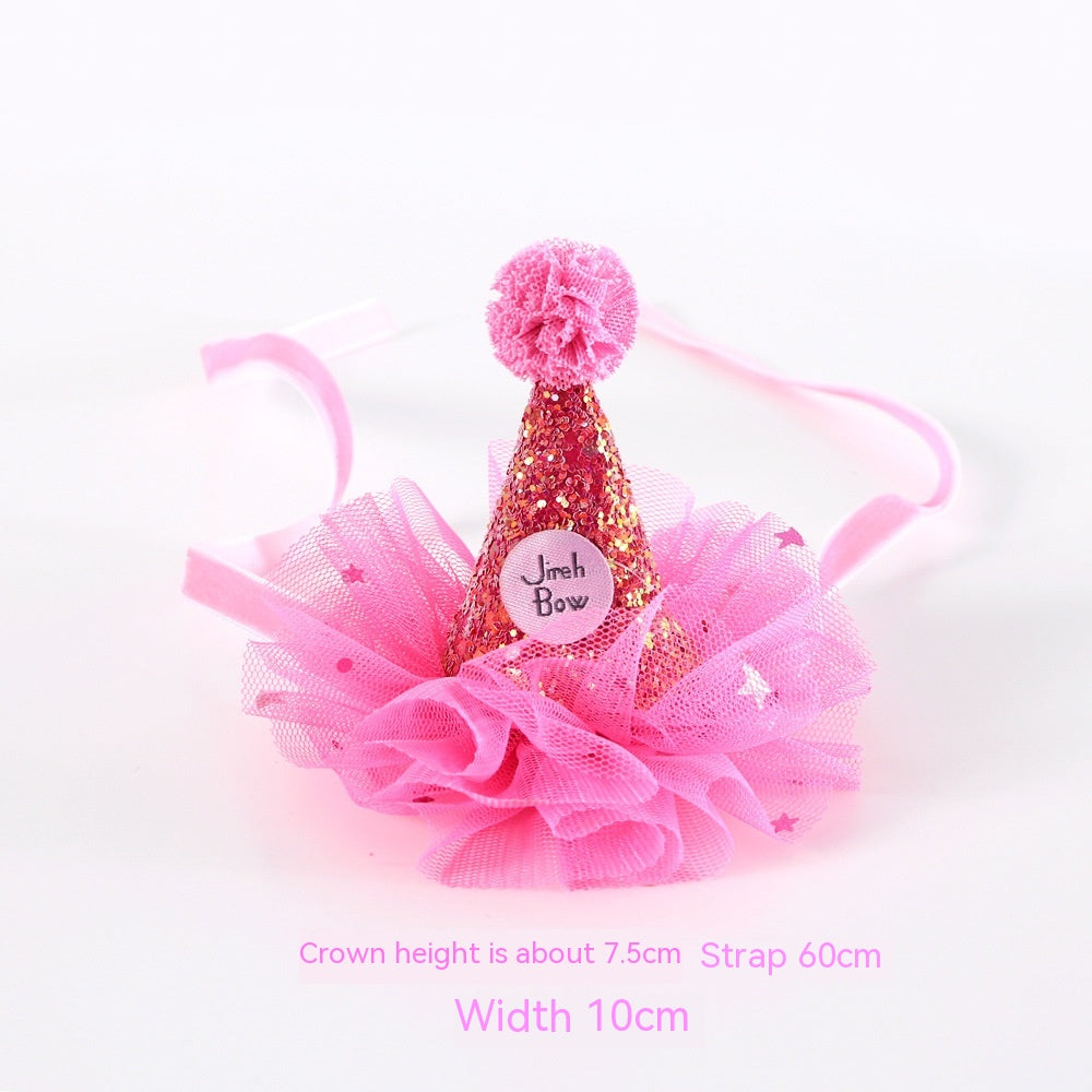 Chapeau d'anniversaire de chat Bow Tie Flower Party costume
