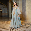 Festival Robe de soirée arabe Dubai Mesh Brodé Paillettes Robe Moyen-Orient