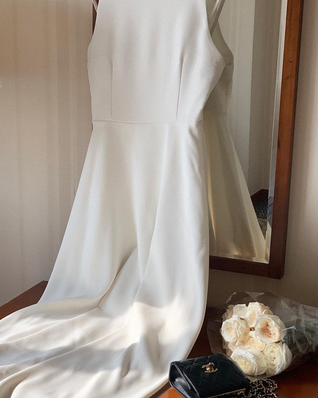 Robe de taille sans manches sans épaule