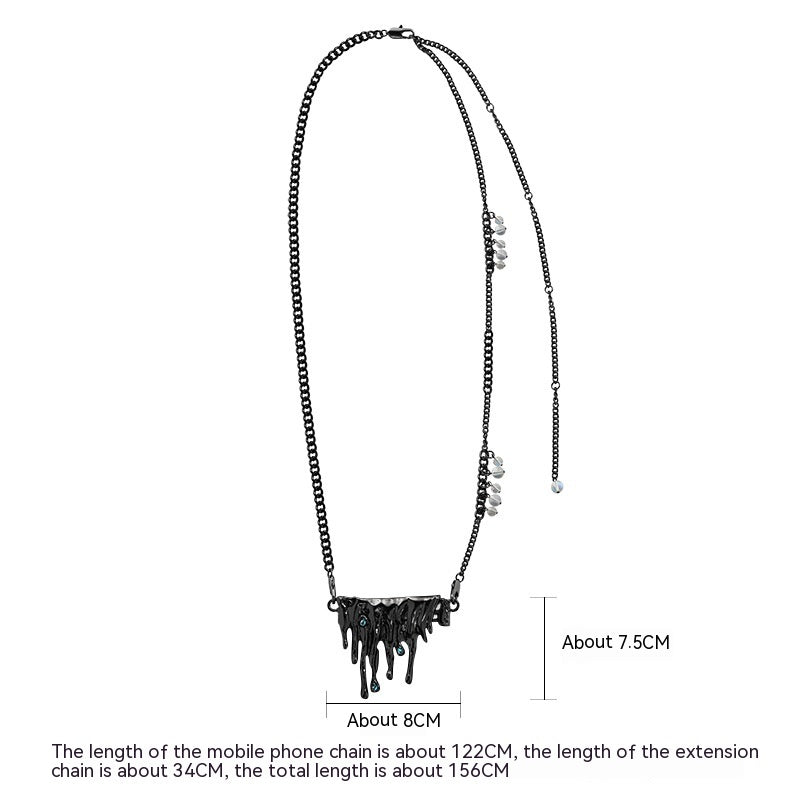 Lava Tassel Moonstone Téléphone portable Charm