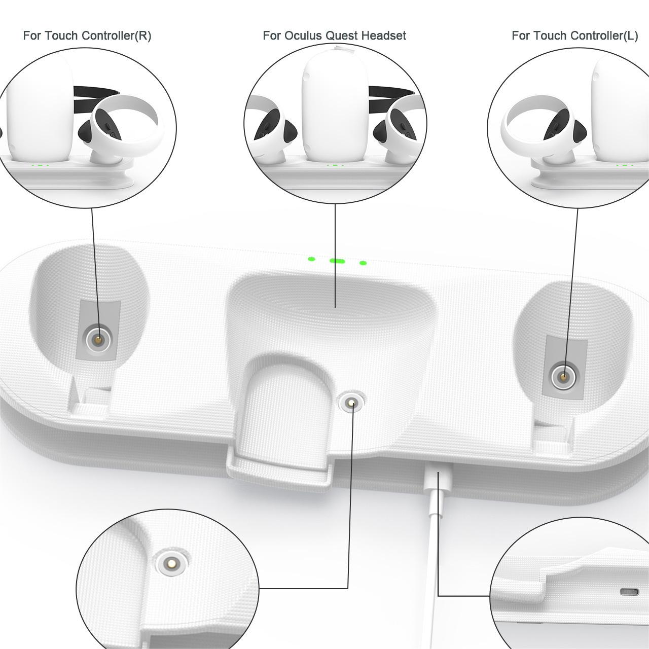 Verres Poignée de charge magnétique Base avec batterie Set compatible avec la tête tierce Nous