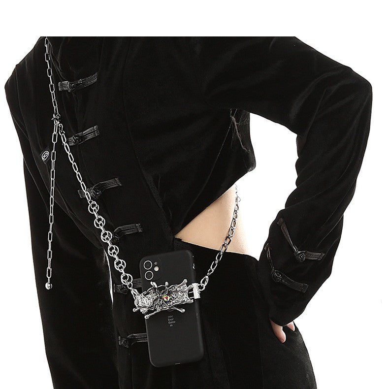 Charm téléphone portable Spider Moonstone Metal