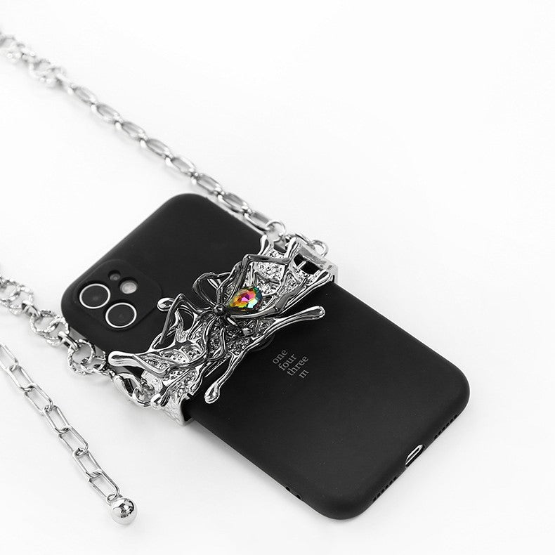Charm téléphone portable Spider Moonstone Metal