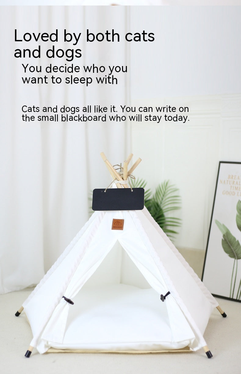 Maison de chat de tente de chat amovible et lavable Kennel Cat Villa semi-fermée Insulation Cat Ne