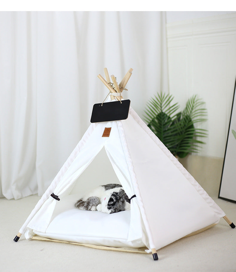 Maison de chat de tente de chat amovible et lavable Kennel Cat Villa semi-fermée Insulation Cat Ne