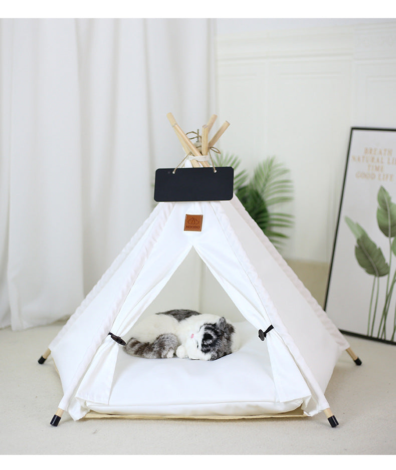Maison de chat de tente de chat amovible et lavable Kennel Cat Villa semi-fermée Insulation Cat Ne