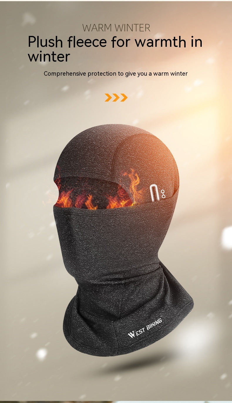 Masque de vélo à tête thermique avec trou à paupières