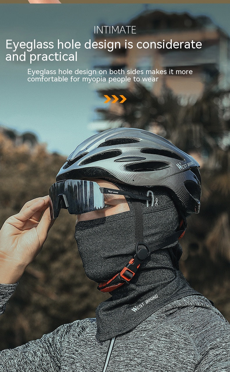 Masque de vélo à tête thermique avec trou à paupières