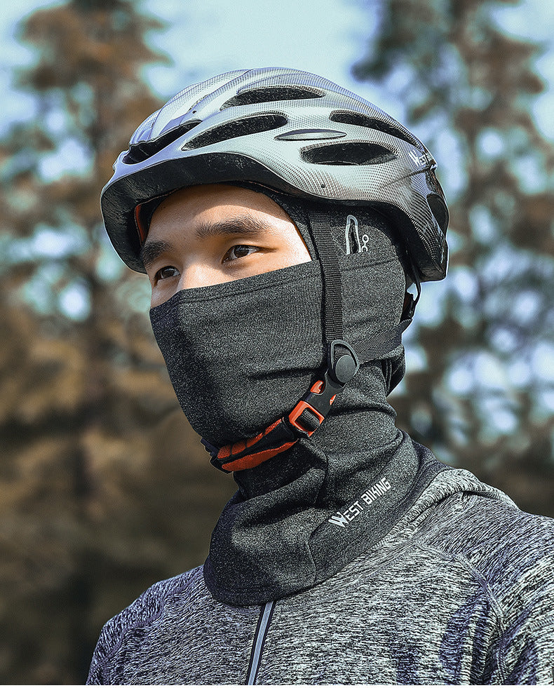 Masque de vélo à tête thermique avec trou à paupières