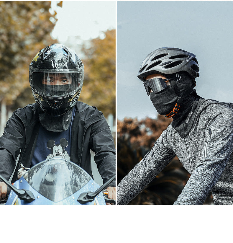 Masque de vélo à tête thermique avec trou à paupières