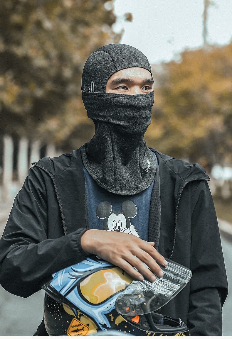 Masque de vélo à tête thermique avec trou à paupières