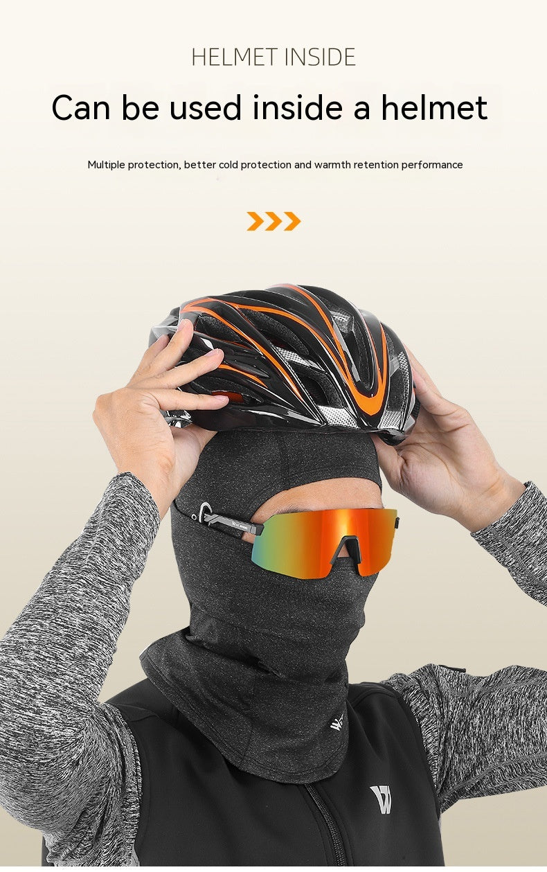 Masque de vélo à tête thermique avec trou à paupières