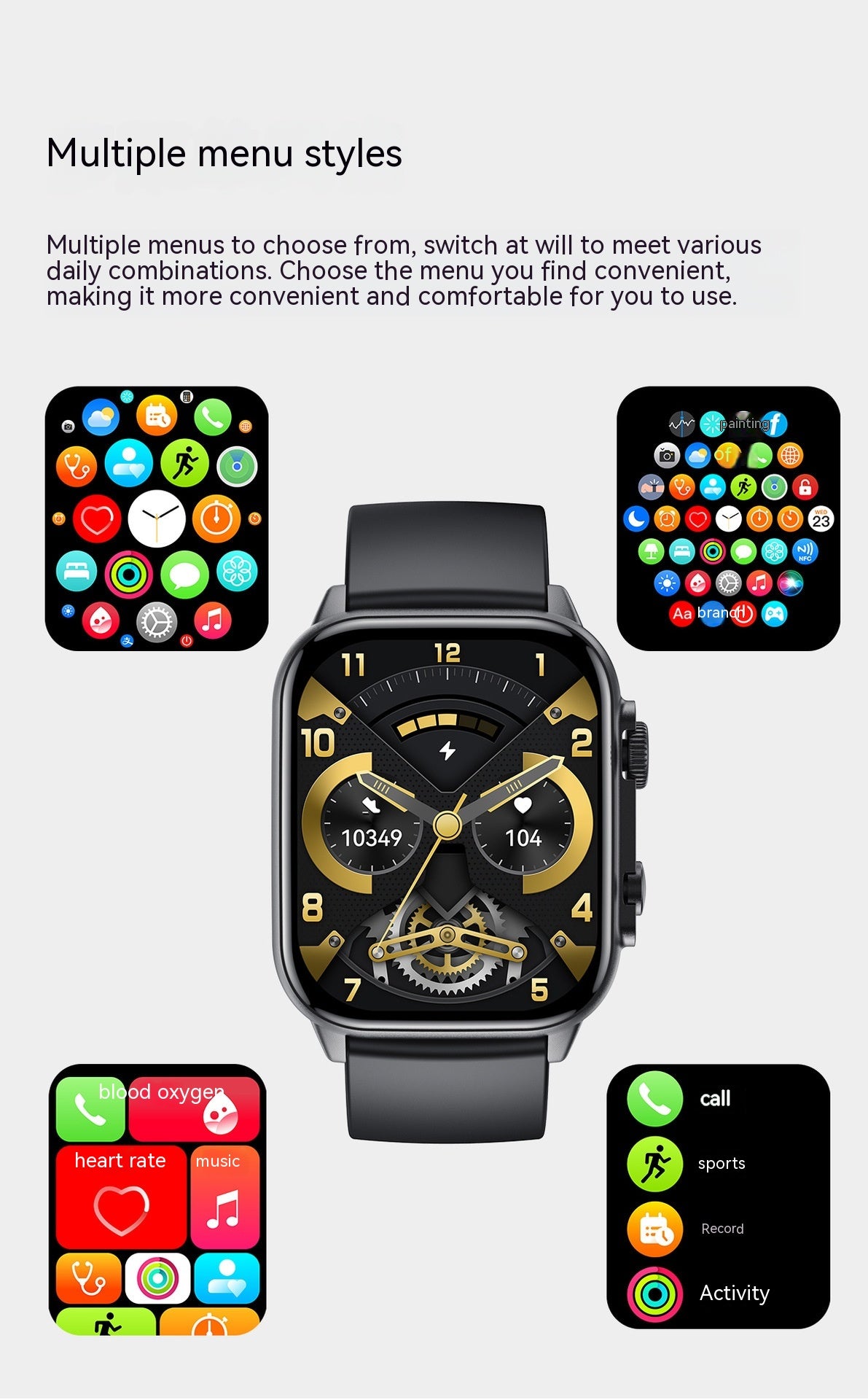 Smartwatch d'appel Bluetooth multifonctions
