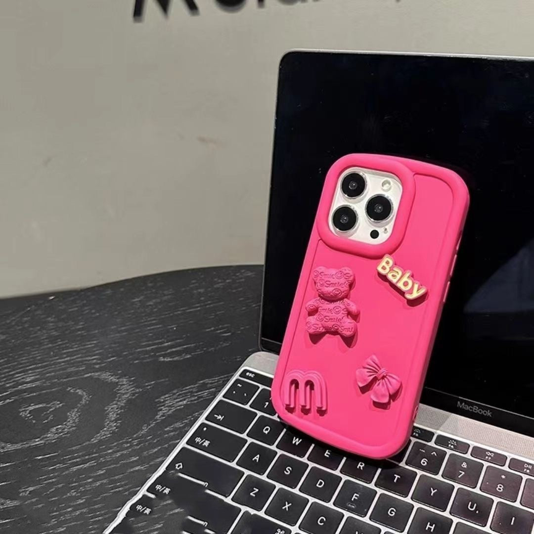 Boîtier de téléphone de modification de machine à ours en trois dimensions