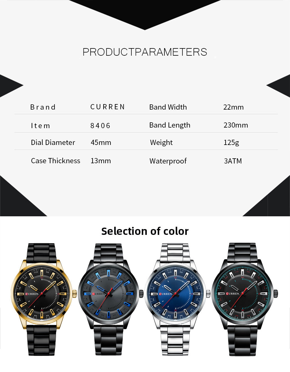 Montres d'affaires pour hommes Fashion simple en acier Ceinture homme imperméable Montres de quartz pour hommes