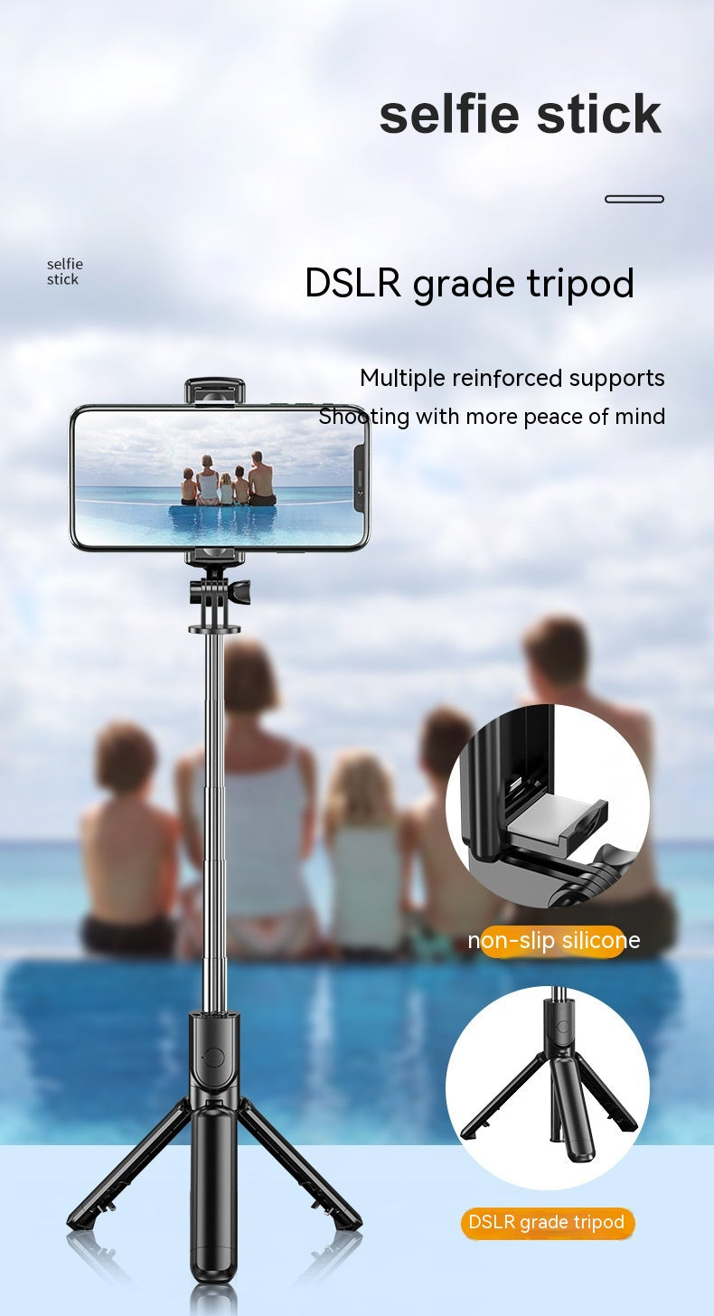 Selfie Stick sans fil Bluetooth Caméra Artifact Fill Light Anti-shake Rack Floor Tripod Po