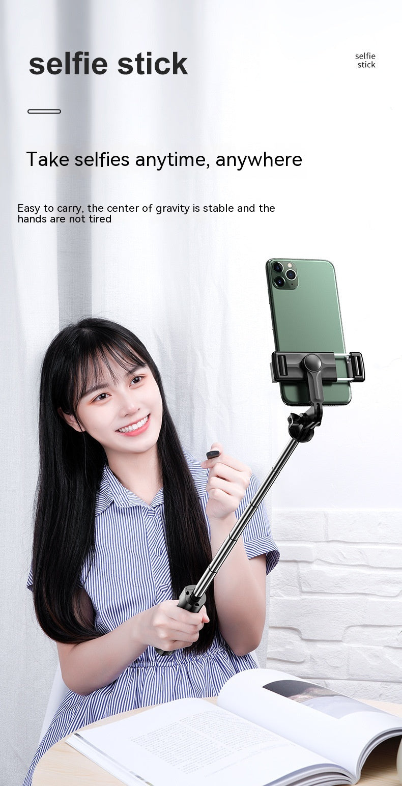 Selfie Stick sans fil Bluetooth Caméra Artifact Fill Light Anti-shake Rack Floor Tripod Po