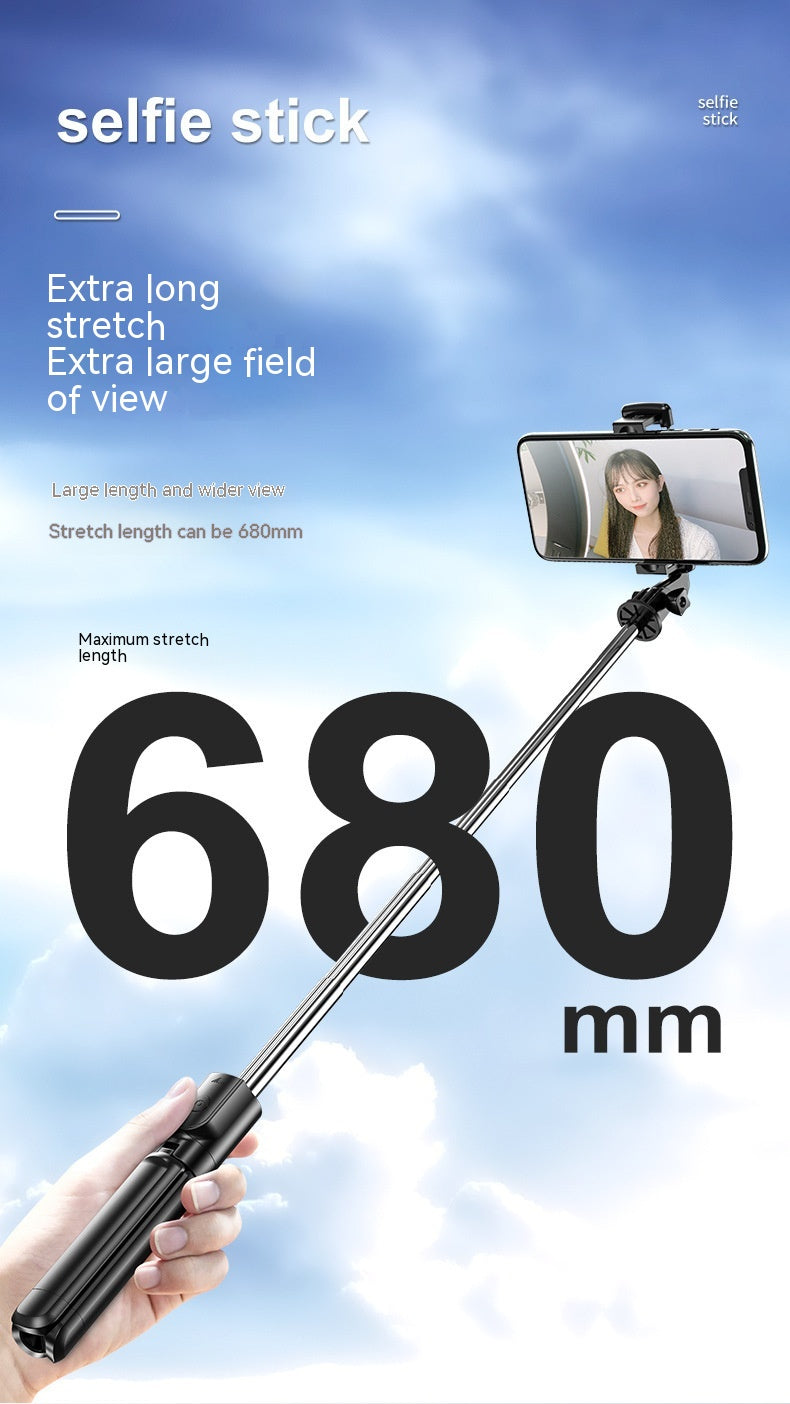 Selfie Stick sans fil Bluetooth Caméra Artifact Fill Light Anti-shake Rack Floor Tripod Po