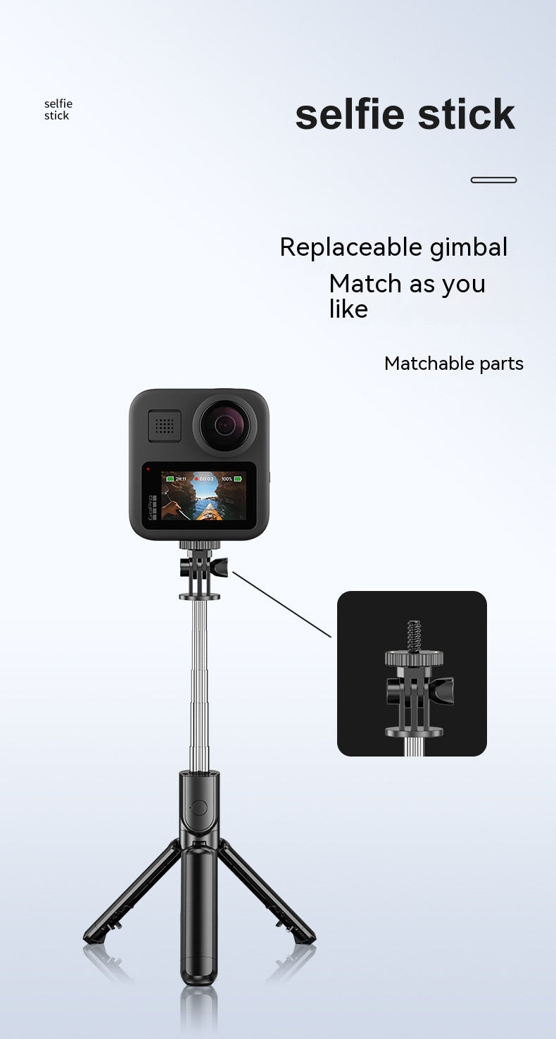 Selfie Stick sans fil Bluetooth Caméra Artifact Fill Light Anti-shake Rack Floor Tripod Po