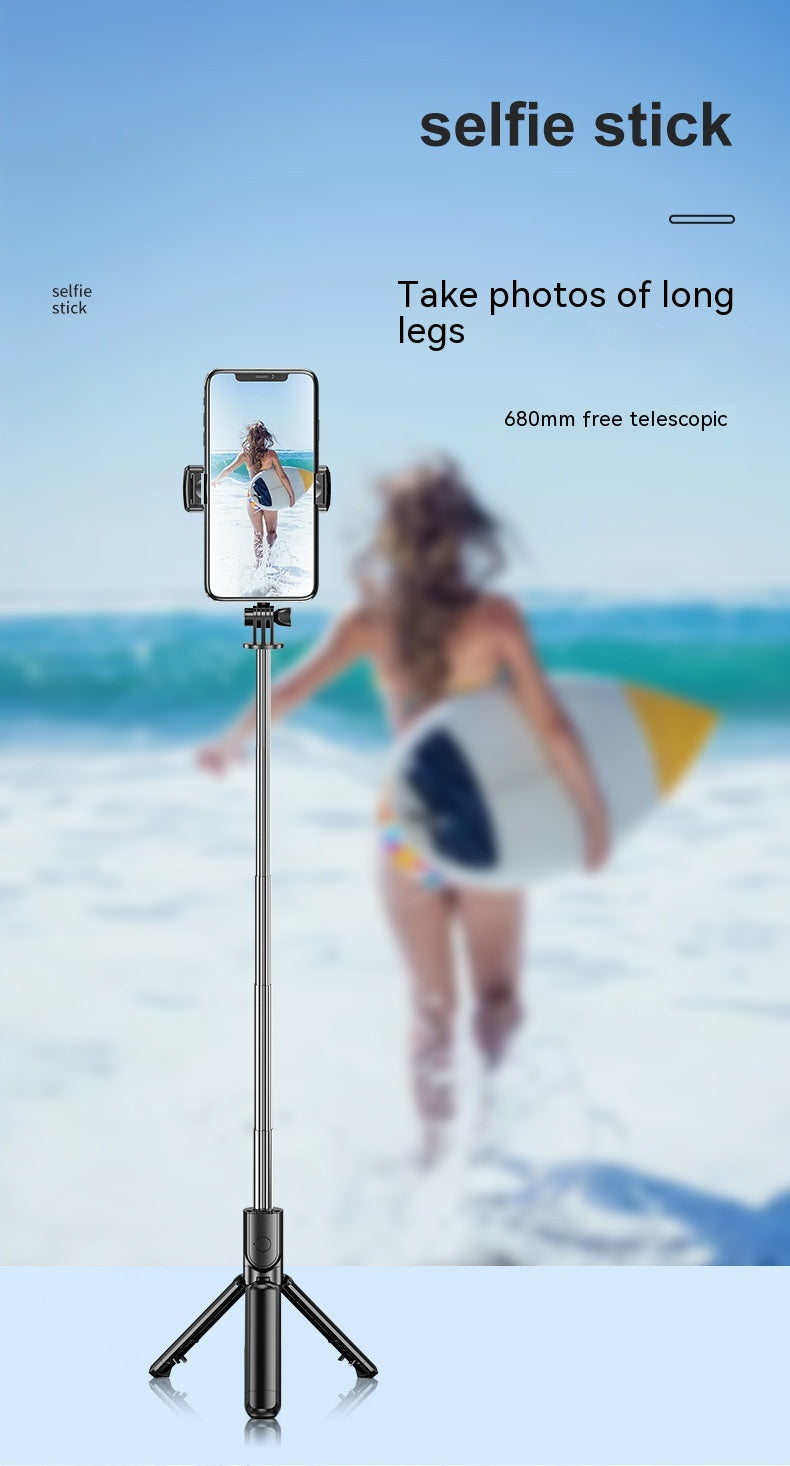Selfie Stick sans fil Bluetooth Caméra Artifact Fill Light Anti-shake Rack Floor Tripod Po