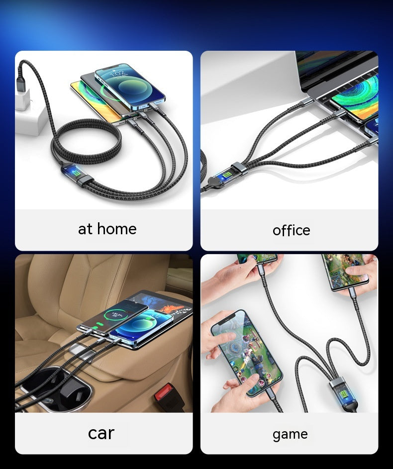 Téléphone portable 3-en-un avec câble de données léger 6A Super Fast Charge